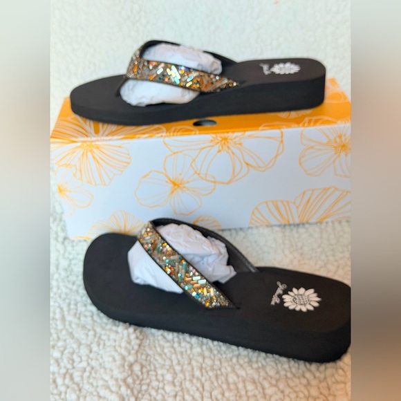 NWT Yellowbox Turquoise/Multi Brow Flip Flop Sandals Ss 8.5 - Picture 5 of 9